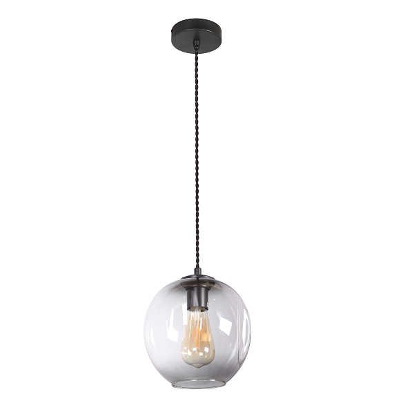 Amador Classic Branch Smoke or Amber Glass 1 Light Pendant Light Available in 2 Sizes - Lighting.co.za