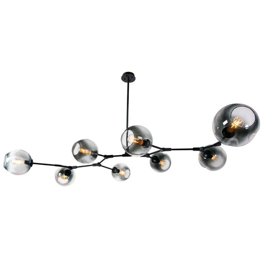 Amador Classic Branch 8 Light Smoke or Amber Glass Pendant Light - Lighting.co.za