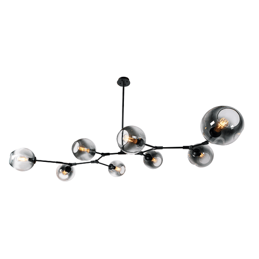 Amador Classic Branch 6 Light Smoke or Amber Glass Pendant Light - Hanging Lights - Lighting.co.za