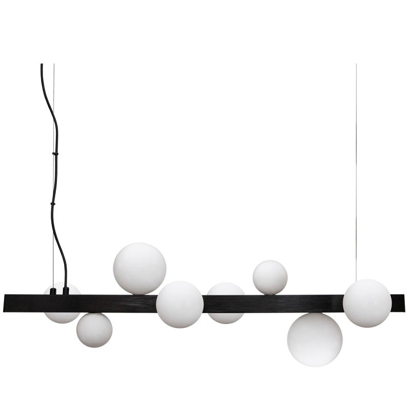 Fantasy Black or Gold and White Glass Sphere And Stem Pendant Light - Lighting.co.za