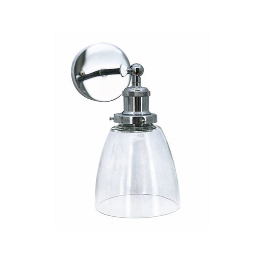 Genoa Clear Cup Glass Brass or Chrome Wall Light - Lighting.co.za