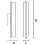 Giada Black Mirror Spazio LED Wall Light - Lighting.co.za