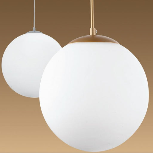 Globe Gold | Black | Silver and Opal Glass Ball Pendant Light 4 Sizes - Lighting.co.za
