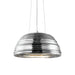 Gloss Chrome or Copper Ribbed Glass Spazio Pendant Light - Lighting.co.za