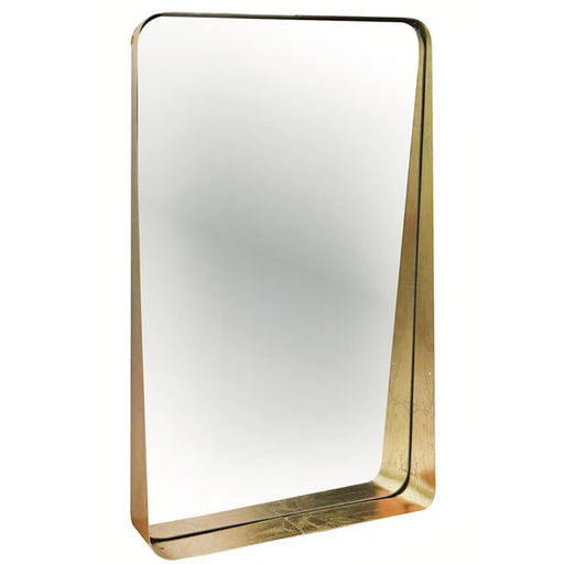 Noelle Gold Foil Rectangular Shelf Wall Mirror - Lighting.co.za