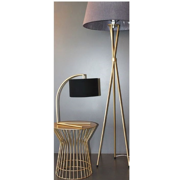 Yin Arco Gold And Black Shade Table Lamp - Lighting.co.za
