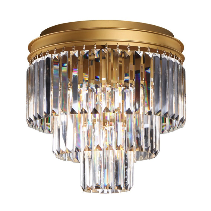 Grace Small Black Or Gold K9 Crystal 3 Tier Ceiling Light - Lighting.co.za