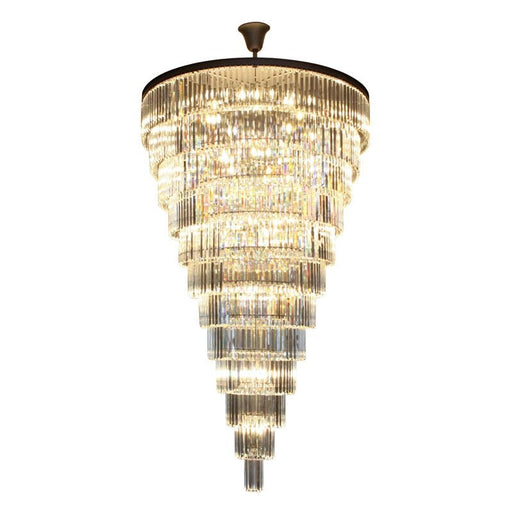 Grace Grandiose Black or Gold and K9 Crystal 12 Tier Chandelier - Hanging Lights - Lighting.co.za