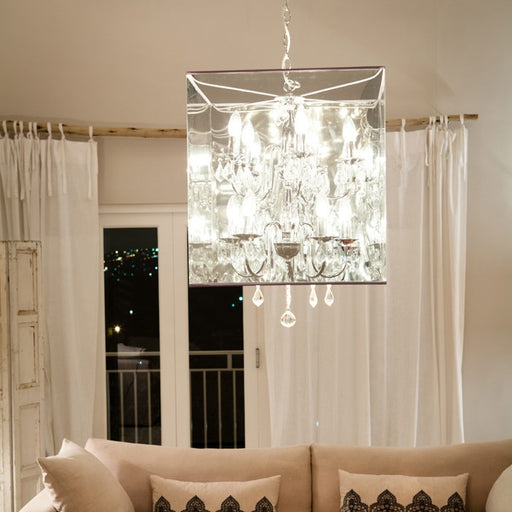 Grand Elegance Chrome and Crystal With Drum Shade Chandelier - Lighting.co.za