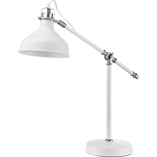 Empire White Or Satin Chrome Adjustable Desk Lamp - Lighting.co.za