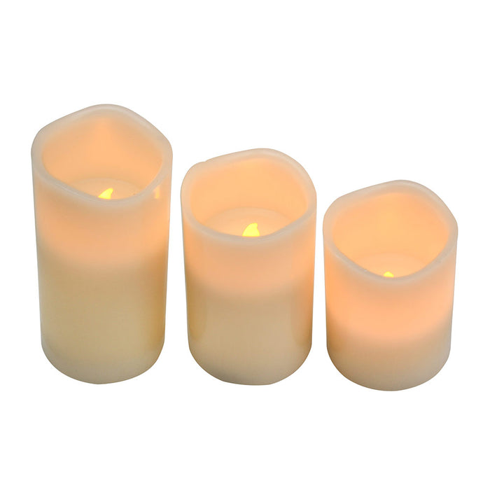LED Candle Flameless On/Off Remote 3 Piece - Lighting.co.za