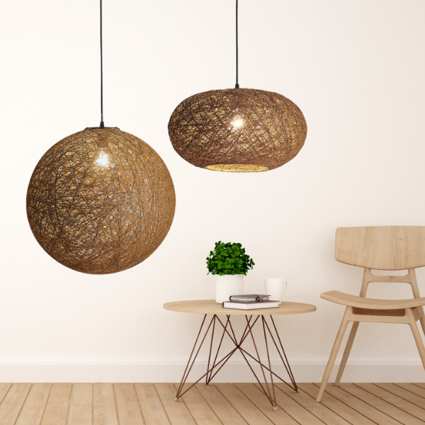 Habitat Brown Twine Ball Pendant Light 2 Sizes Lighting .za