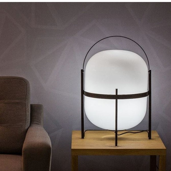 Hallstat Black and Clear Or White Glass Table Lamp - Lighting.co.za