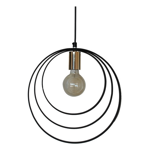 Halo 3 Ring Black and Gold Pendant Light - Lighting.co.za