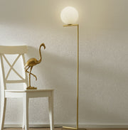 Hampton Frosted Glass and Gold Nordic Floor Lamp - Lighting.co.za