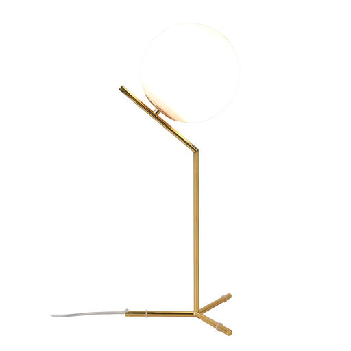 Hampton Long Frosted Glass and Gold Nordic Table Lamp - Lighting.co.za