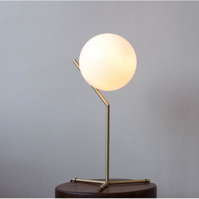 Hampton Long Frosted Glass and Gold Nordic Table Lamp - Lighting.co.za