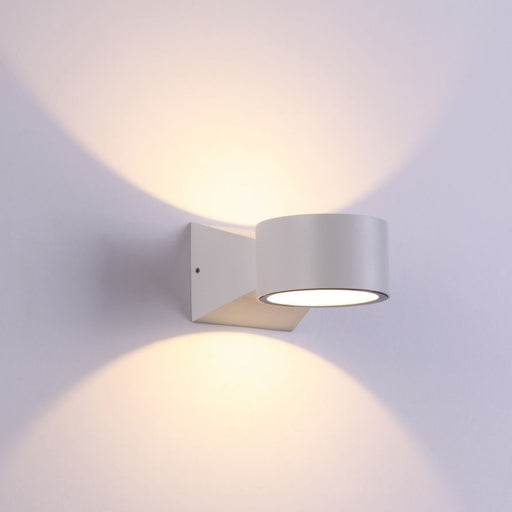Hayman COB 6W LED Round Black Or White Outdoor Wall Light - Lighting.co.za