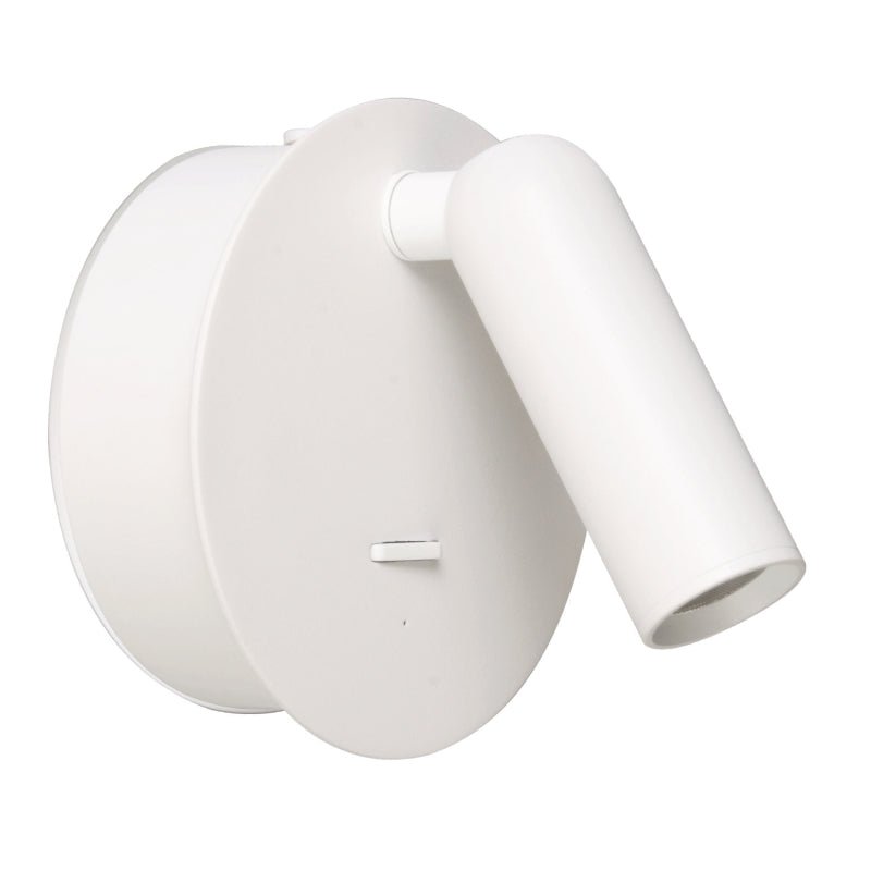 Hilton Rechargeable Black | White LED Bedside Wall Light - No