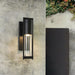 Hudson Tall Black And Clear Glass Wall Light - Lighting.co.za