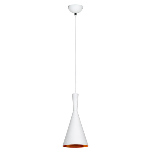 Coptic Nordic White and Gold Funnel Pendant Light - Lighting.co.za