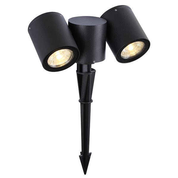 Beacon Black 1 Or 2 Light Outdoor Garden Spike Light - Lighting.co.za
