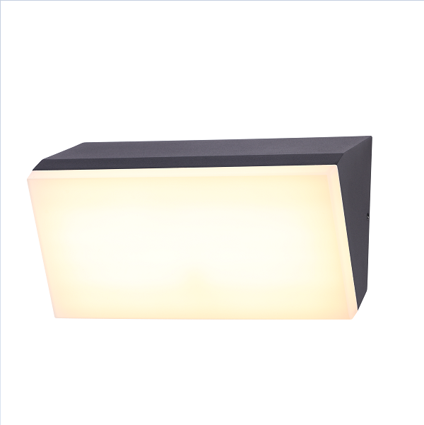 Luna LED 12W Black Horizontal Bulkhead Wall Light - Lighting.co.za