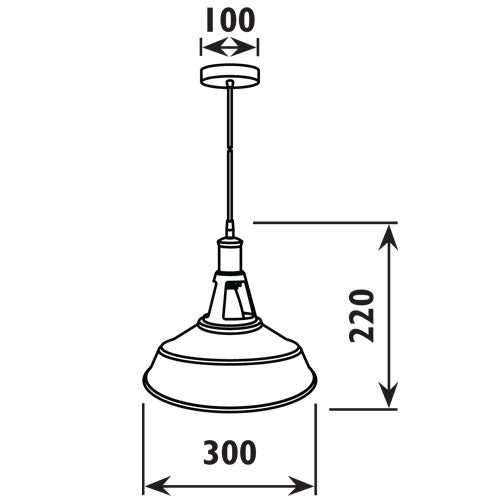 Vintage Barn Black Pendant Light - Lighting.co.za