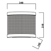 Aron Crystal and Black Mesh Shade Wall Light - Lighting.co.za