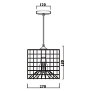 Cala Grid Drum Metal Shade Pendant Light - Lighting.co.za