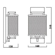 Olio Black Mesh Shade Wall Light - Lighting.co.za