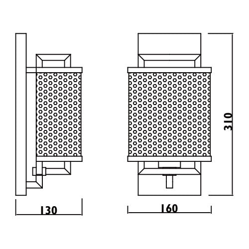Olio Black Mesh Shade Wall Light - Lighting.co.za