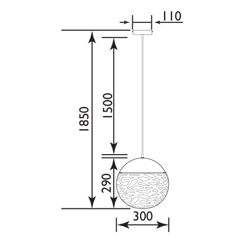 Floro White Facet Ball Pendant Light - Lighting.co.za
