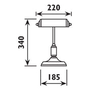 Bankers Copper and Grey Table Lamp - Lighting.co.za