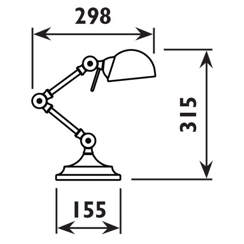 Ari Black or Cream Adjustable Vintage Desk Lamp - Lighting.co.za