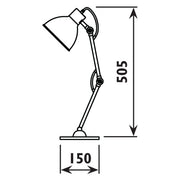 Ortez Brass Or White Adjustable Desk Lamp - Lighting.co.za