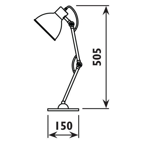 Ortez Brass Or White Adjustable Desk Lamp - Lighting.co.za