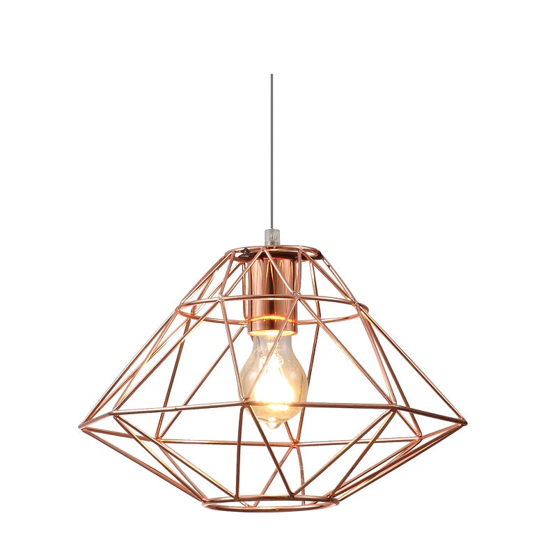 Cilla Copper Diamond Wire Shade Pendant Light - Lighting.co.za