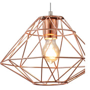 Cilla Copper Diamond Wire Shade Pendant Light - Lighting.co.za