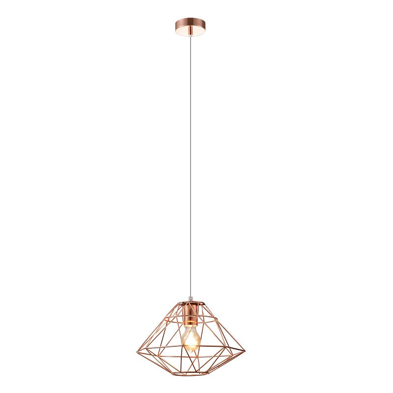 Cilla Copper Diamond Wire Shade Pendant Light - Lighting.co.za