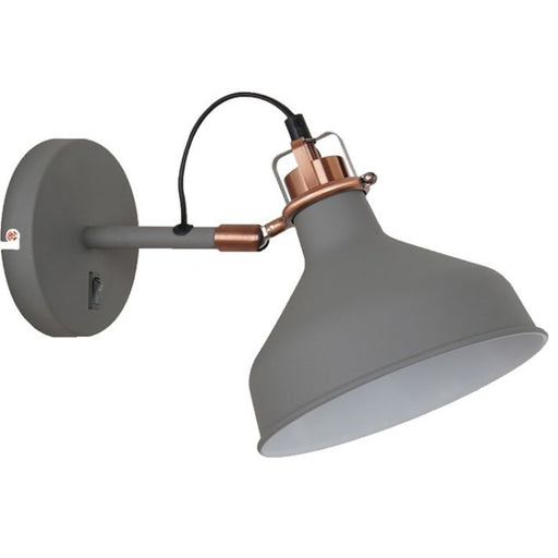 Anna Adjustable Copper and White or Grey Wall Light - Lighting.co.za