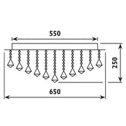 Eltham Chrome and Clear Crystal Ceiling Light - Lighting.co.za