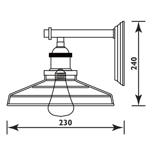 Boulevard Chrome and Black Wire Grid Wall Light - Lighting.co.za