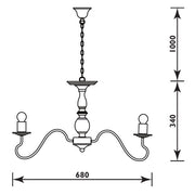 Zed Plain Black 8 Light Chandelier - Lighting.co.za