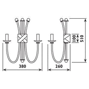 Bali 2 Light Antique Bronze Wall Light - Lighting.co.za