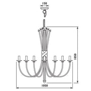 Bali 6|8|12 Light Antique Bronze Chandelier - Lighting.co.za