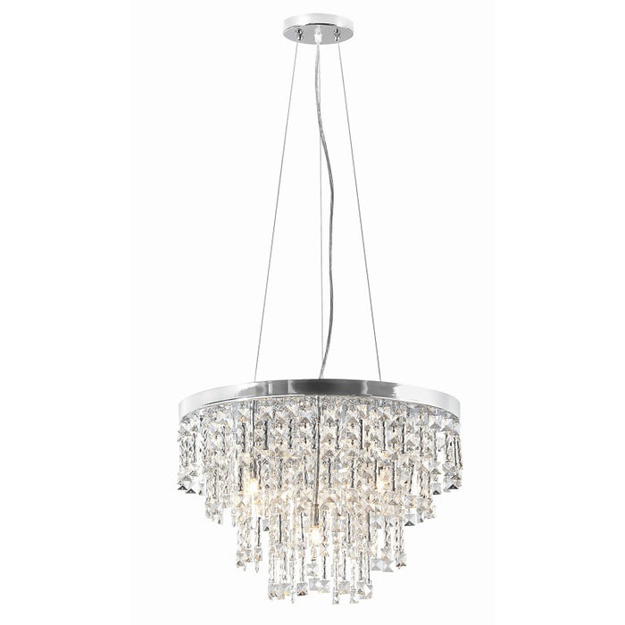 Sierra 4 Light Round Chrome and Clear Crystal Chandelier - Lighting.co.za