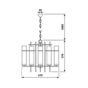 Alberto Clear Glass Flute 6 | 8 Light Chandelier - Lighting.co.za