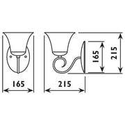 Ebele Black and Milk Glass Vintage Wall Light - Lighting.co.za