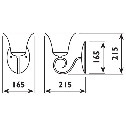 Ebele Black and Milk Glass Vintage Wall Light - Lighting.co.za